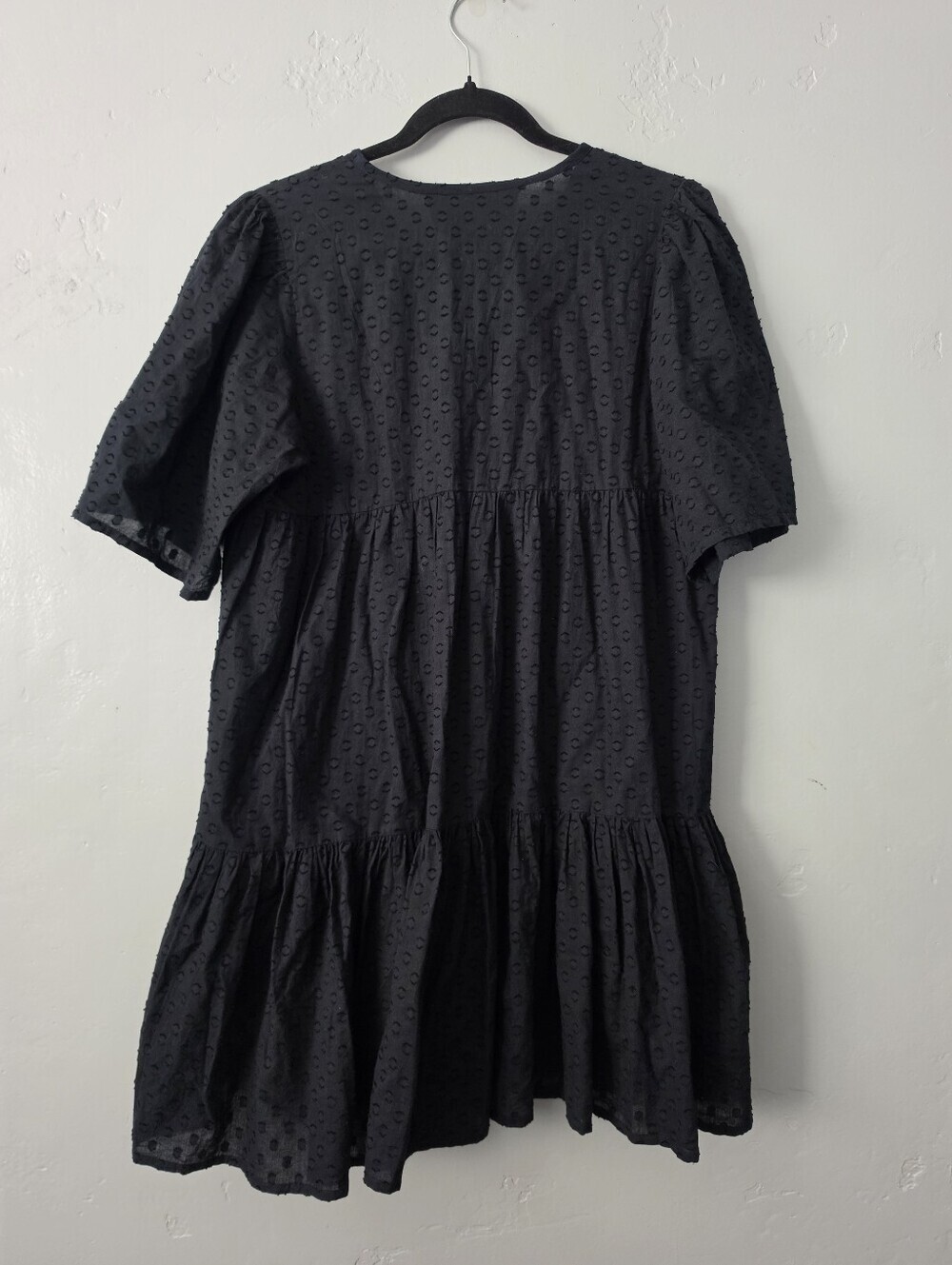 Emerson Fry India Collection Swiss Dot Cotton Black Isla Dress XS/S - Picture 3 of 10